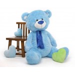 Blue 5 Feet Big Teddy Bear with Muffler
